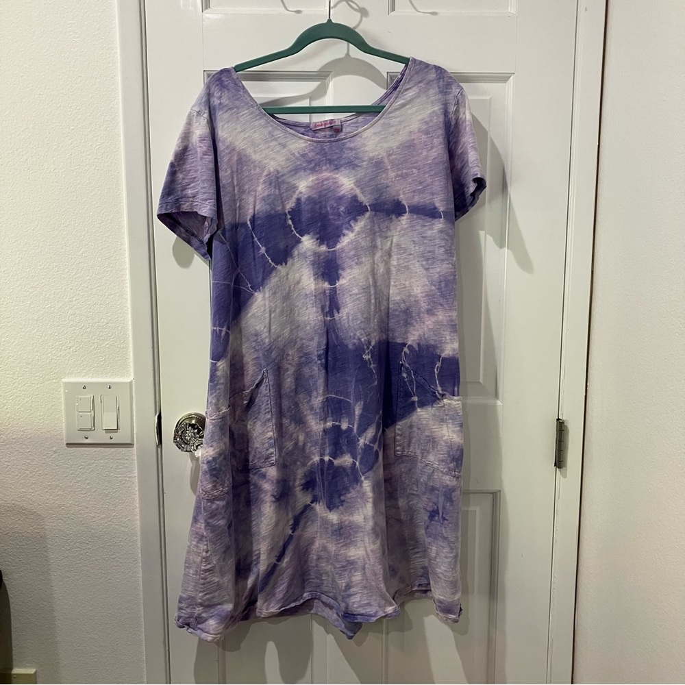 Fresh Produce Tie Dye T-Shirt Dress, 2x